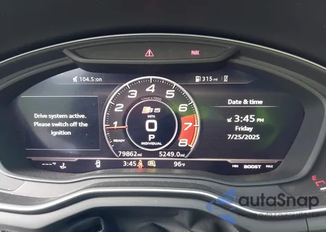 2018 Audi S5 3.0T Premium Plus z USA, uszkodzony, nr VIN WAU24GF50JN009209